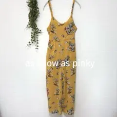 アズノウアズピンキー オールインワン 花柄 リゾート キャミ 黄色 M