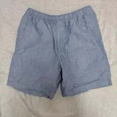 ユニクロ　リネンブレンドイージーショーツ　男女兼用　ブルーのサムネイル