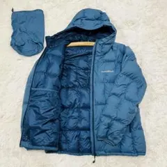 モンベル　ネージュダウンパーカ L-R ブルー　ゆったりサイズ　完売品　現行