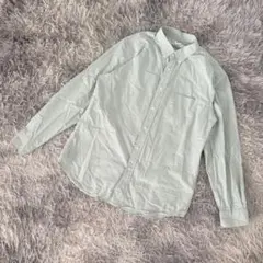『UNIQLO』　ブロードシャツ　ワイシャツ　長袖　チェック　ボタンダウン　L