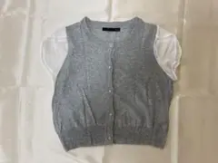 Heather 半袖カーディガン グレーのサムネイル