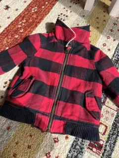 OLD NAVY 赤黒チェックジャケット 3T
