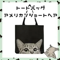 猫　プリントバッグ　トートバッグ　ブラック　黒　レッスンバック　猫好き