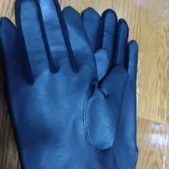 レディース 黒 レザー 手袋【合皮】