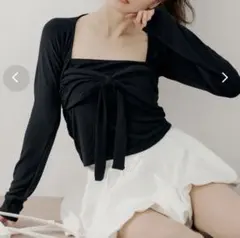 新品未使用chicoボレロ風リボントップス ブラック