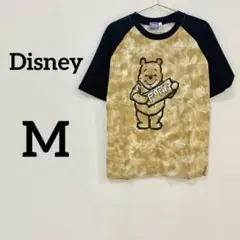 【Disney】くまのプーさん タイダイ 半袖Tシャツ ラグラン M