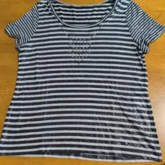 キャラオクルス　スタッズ付き ボーダー 半袖Tシャツのサムネイル