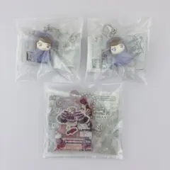 ♡ アイカツ 紫吹蘭 めじるしアクセサリー アクリルチャーム 3点