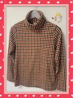 UNIQLO M ハウンドトゥース柄 レディースフリース 長袖
