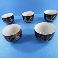 湯呑み茶碗5客 ★共栄窯★