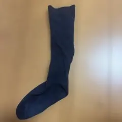 ネイビー リブ編み ロングソックス　紺色ソックス　片方のみ