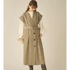 SNIDEL　スナイデル　ベスト　ロング　ワンピース　トレンチ　ベージュ