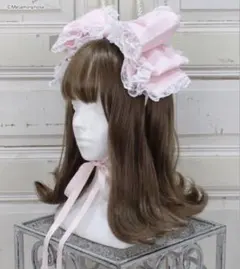 メタモルフォーゼ レースリボンヘッドドレス ピンクのサムネイル
