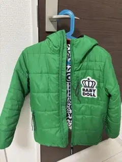 BABY DOLL グリーン フード付きダウン