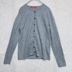 リミテッドエディション　グレーの限定版長袖カーディガン　カシミア100％✨羽織