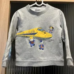 ファミリアの新幹線刺繍トレーナー グレー　限定品　110