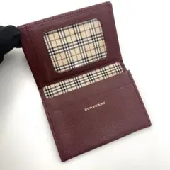 BURBERRY バーバリー ノバチェック 名刺入れ カードケース ボルドー