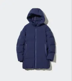 UNIQLO ストレッチシームレスダウン ショートコート ジャケット ブルー M