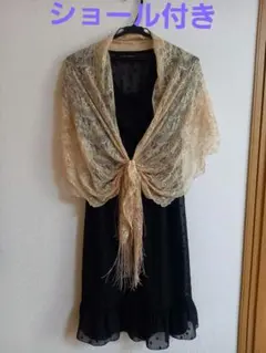 パーティードレス　セレモニー　結婚式　お呼ばれ　二次会　レース　　黒　ブラック