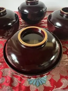 共箱付】利休形 小丸椀 五客 蓋付 茶懐石道具 本漆塗 荘兵衛作 - メルカリ