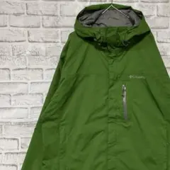 コロンビア　マウンテンパーカー　グリーンXL ロゴ刺繍アウトドア0203