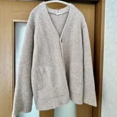 GU ブラッシュドヤーンカーディガン ベージュ Mサイズ