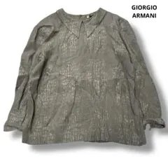 ジョルジオアルマーニ クロコ エンボス シルク100% 肩パット
