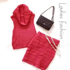 スナイデル　セットアップ　オフタートル　トップス　スカート　タイト　ミニ　ワンピ