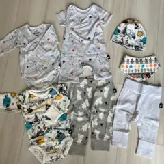 【新品未使用】ムーミン ベビー服 50〜60cm 7点セット まとめ売り