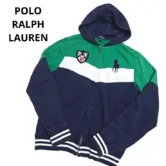 ポロラルフローレン フルジップ パーカー ビッグポニー刺繍 ワッペン