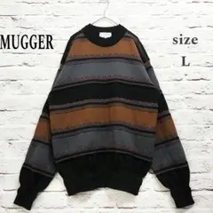 【日本製】MUGGER 3D ヴィンテージ ニット セーター ボックスシルエットのサムネイル