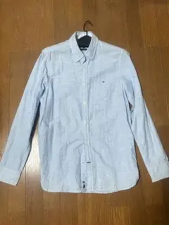 Tommy Hilfiger コットンリネン 長袖シャツ L