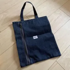 bigyank ダークデニム ジッパートートバッグ