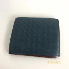 BOTTEGA VENETA ボッテガヴェネタ 折り財布 ネイビー メンズ
