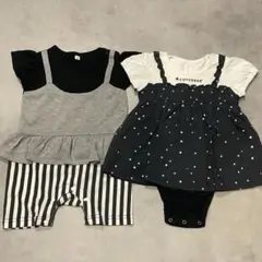 converse／ベビー服／女の子／ワンピースロンパース／星柄ロンパース 80