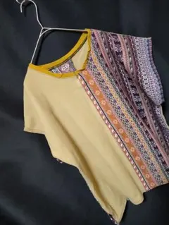 希少　アジアンチック　民族柄　切替し オーバーサイズ　Unisexのサムネイル
