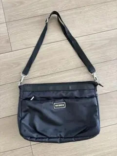 MARY QUANT ブラック ショルダーバッグ　水玉　黒　美品　ナイロン