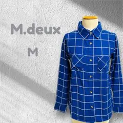 エムドゥ M.deux チェックシャツ ボタンダウン Mサイズ 長袖 1693のサムネイル
