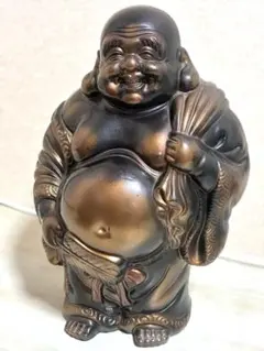 L177」長期保管品 一刀彫無垢材 福禄寿立像 置物 - メルカリ