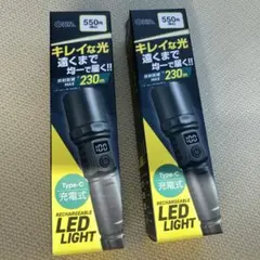 ダイソー　OHM LEDライト Type-C 230m 2個セット