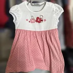 familiar ピンクドットワンピース80cm