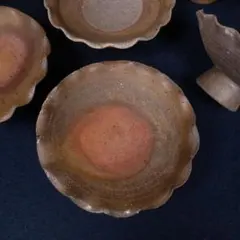 希少】和仁栄幸 備前焼 皿 銘々皿 5枚セット 金重陶陽門下 作家物