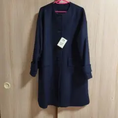 MERION メリオン　イギリス・ムーン社製 ノーカラーＡラインコート