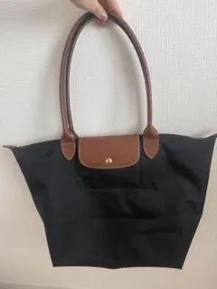 ロンシャン×シェーンオリバー トートバッグ キャンバス×レザー調 