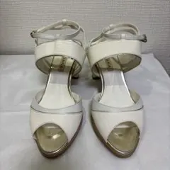 美品✨【DIANA】サンダル　ホワイト×グレー