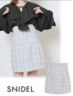 SNIDEL チェック柄ミニスカート ハイウエスト ショーパン