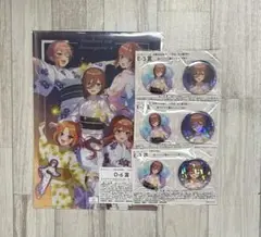 きゃらっとくじ　五等分の花嫁　クリアファイル　缶バッジ2個セット　3点　三玖