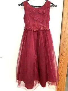 キッズ ドレス ワインレッド 発表会 結婚式