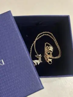 美品 SWAROVSKI 蝶形ペンダント ネックレス
