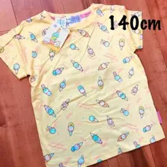 【新品】140 すみっコぐらし アイスクリーム 総柄 Tシャツ 半袖 女の子